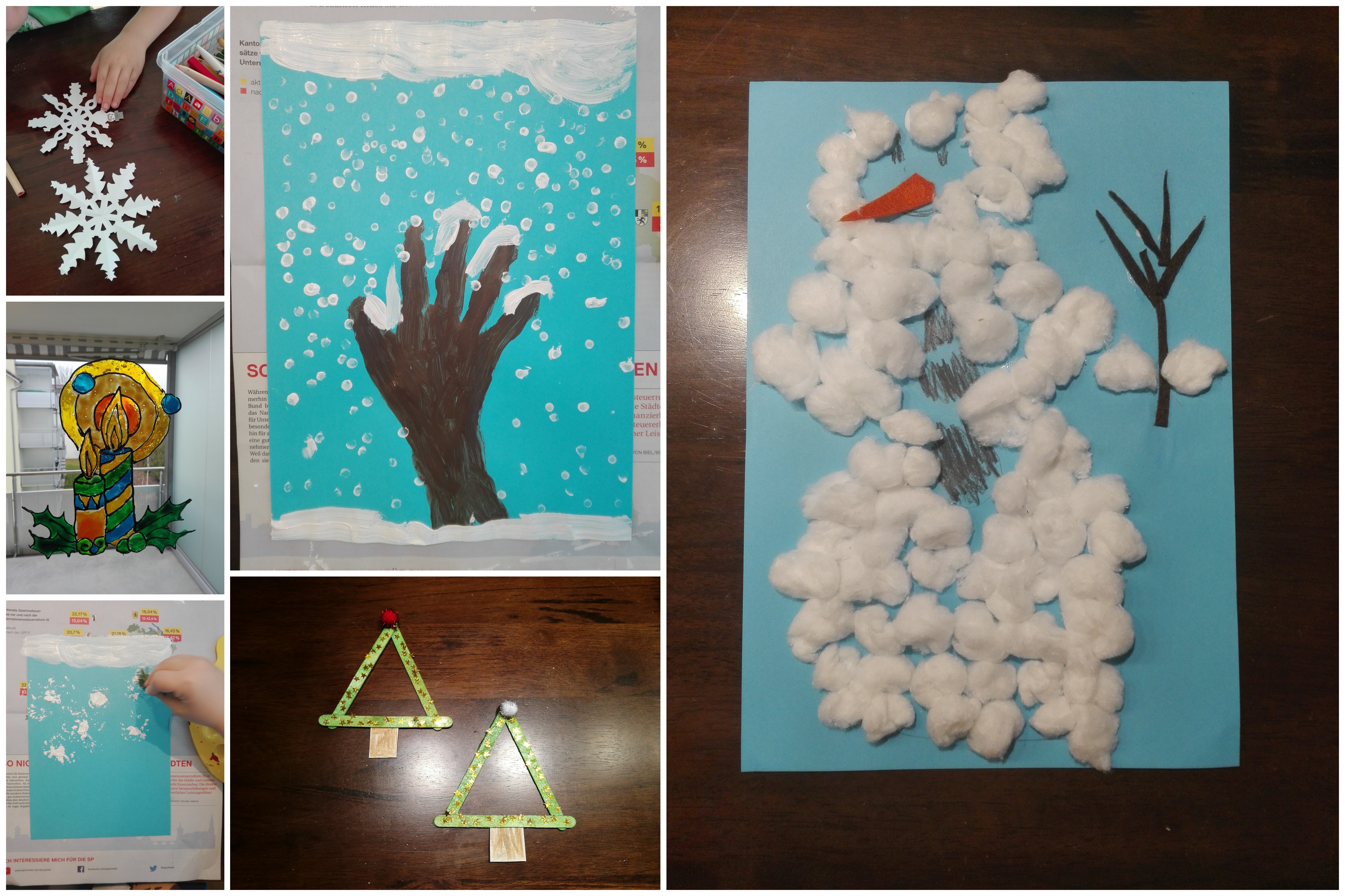5 Easy Winter Kids Crafts Ideas - Our Swiss experience