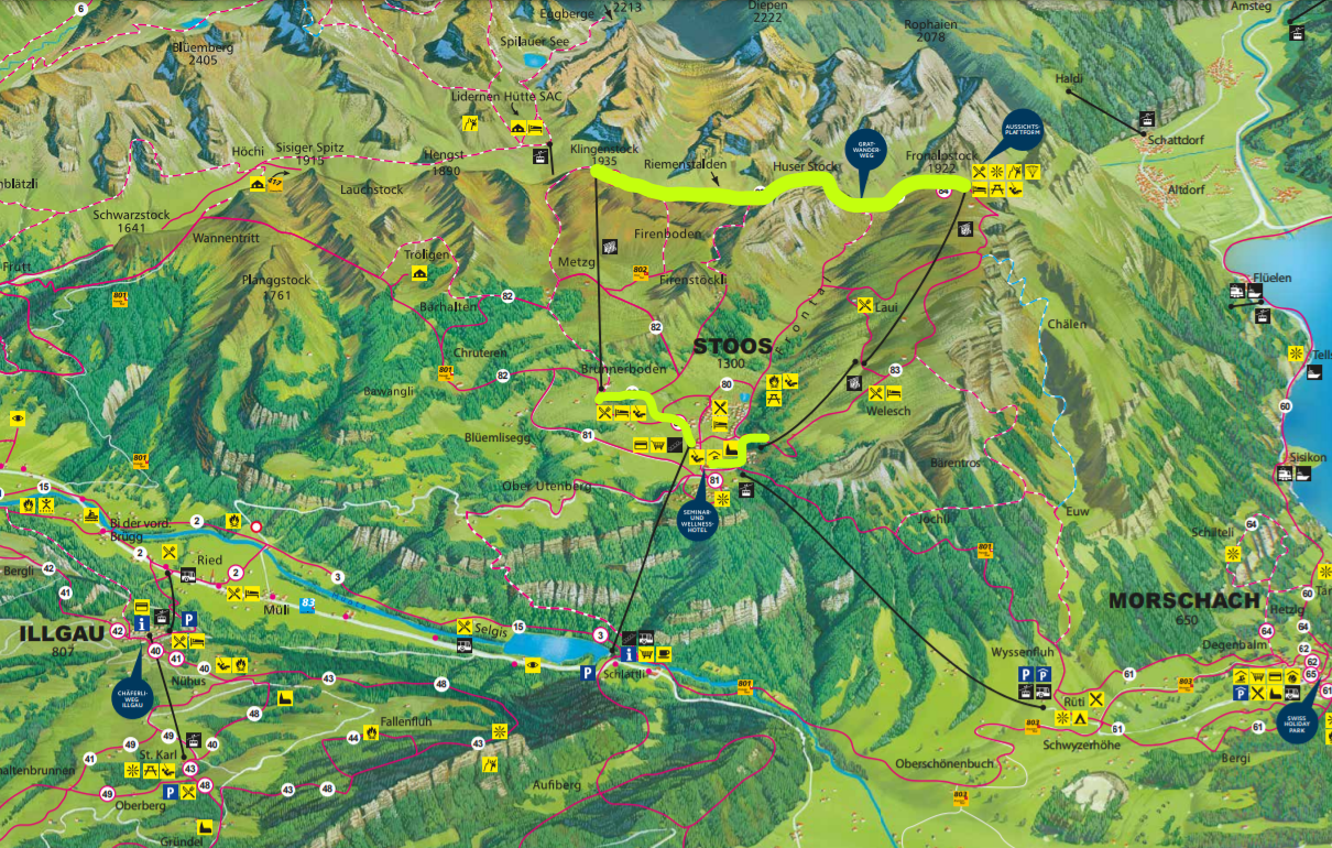 Stoos Ridge Map Stoos: Hiking the Ridge Trail from Klingenstock to Fronalpstock - Our ...
