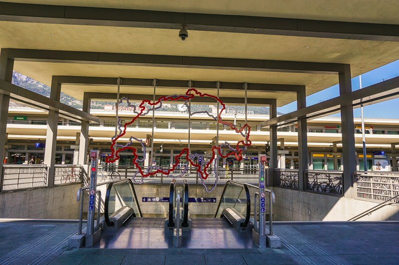 chur train station map of switzerland