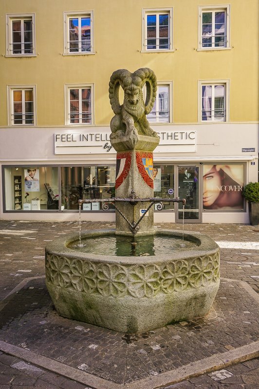 chur fountain steinbock